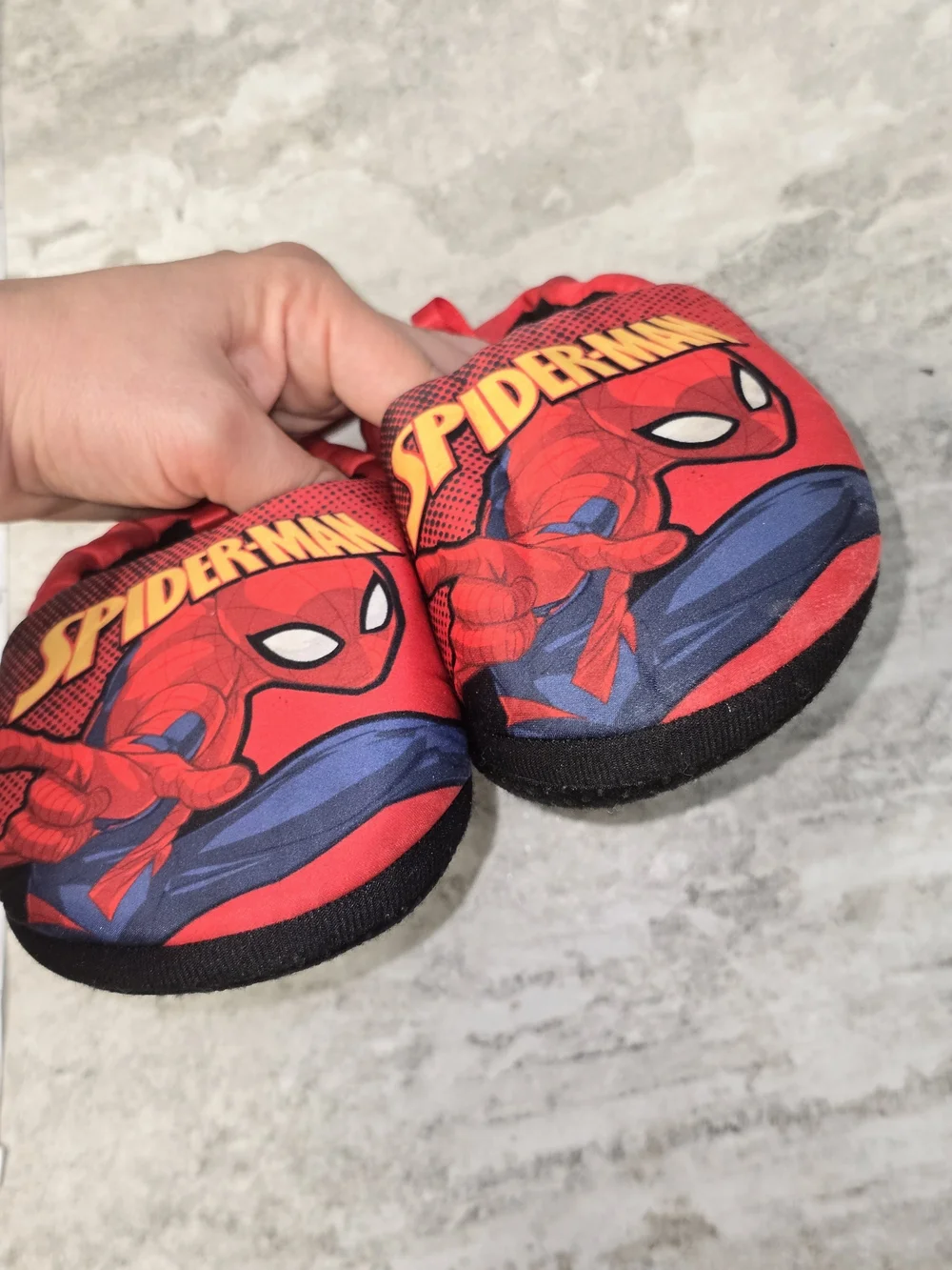 Marvel Spider-Man Red Toddler Slippers- Large 9/10